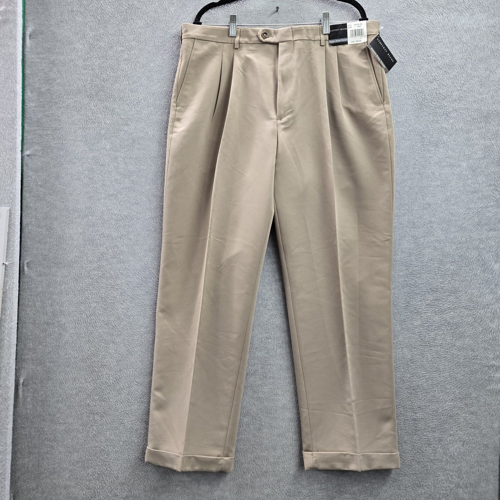 Geoffrey Beene Men Pants 38X30 Khaki Dress Pants G442700-250 Classic Dress‎ NWT